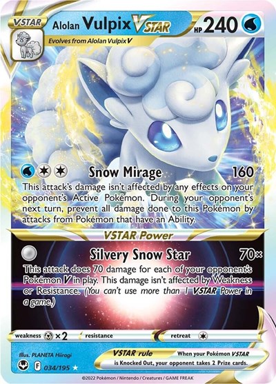 Alolan Vulpix VSTAR #34 Silver Tempest