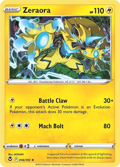 Zeraora #56 Silver Tempest