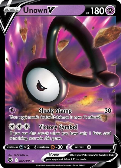 Unown V #65 Silver Tempest