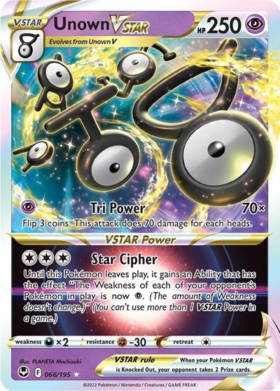 Unown VSTAR #66 Silver Tempest