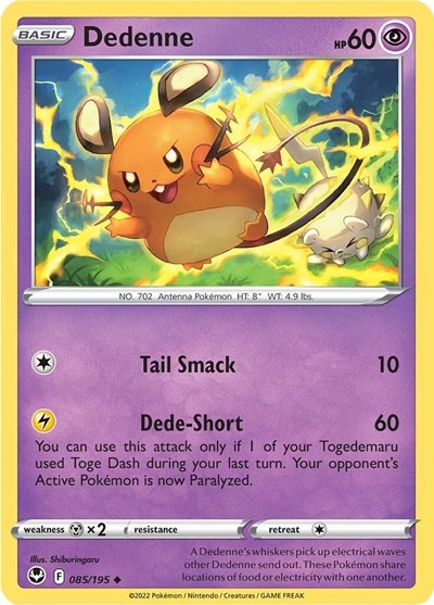 Dedenne #85 Silver Tempest
