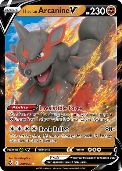 Hisuian Arcanine V #90 Silver Tempest