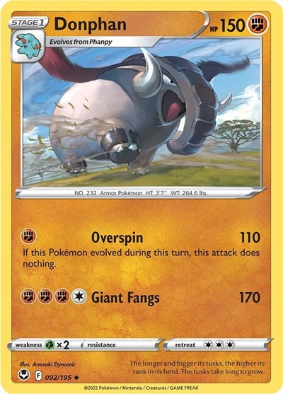 Donphan #92 Silver Tempest