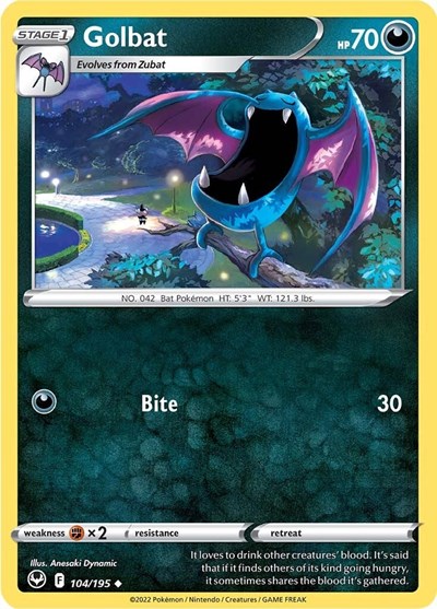 Golbat #104 Silver Tempest