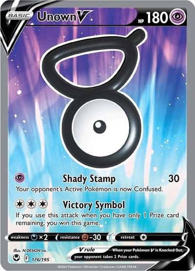 Unown V #176 Silver Tempest