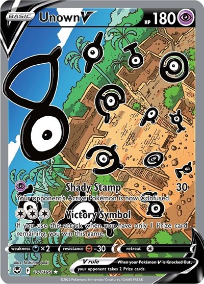 Unown V #177 Silver Tempest