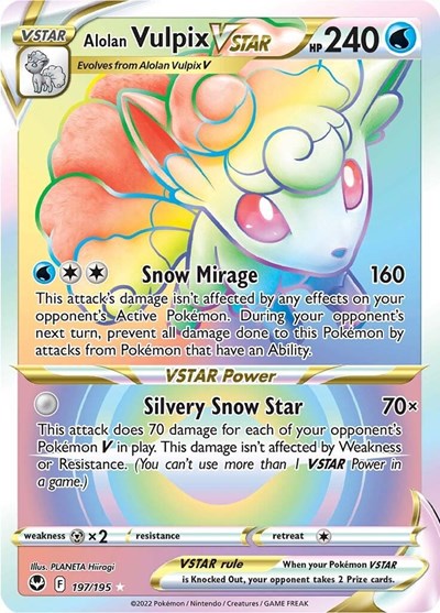 Alolan Vulpix VSTAR #197 Silver Tempest