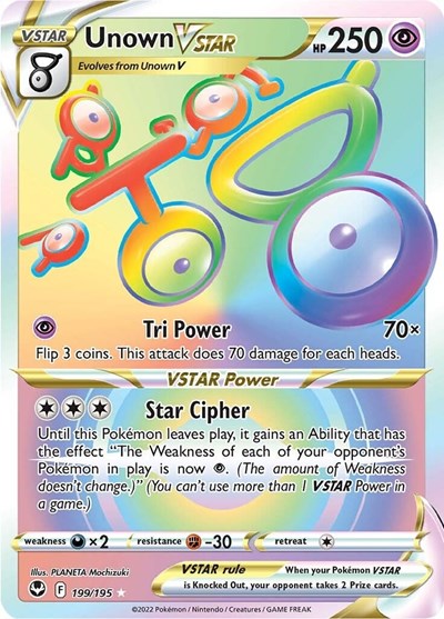 Unown VSTAR #199 Silver Tempest