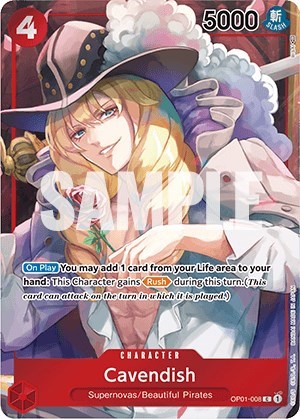 Cavendish (Box Topper) #OP01-008 Romance Dawn