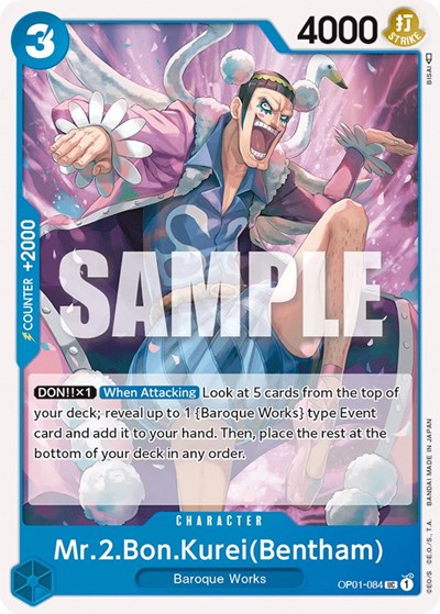 Mr.2.Bon.Kurei (Bentham) #OP01-084 Romance Dawn