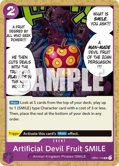 Artificial Devil Fruit SMILE #OP01-116 Romance Dawn
