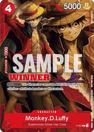 Monkey.D.Luffy - P-007 (Winner Pack Vol. 1) #P-007 One Piece Promotion Cards
