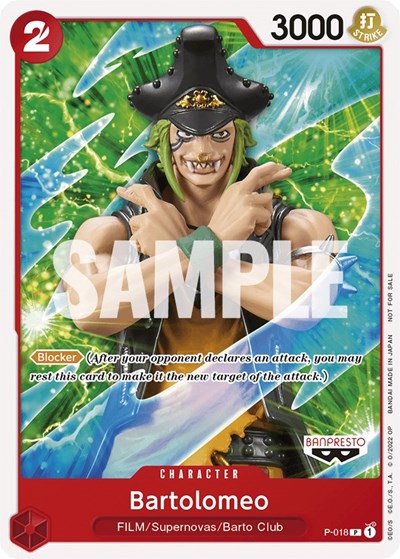 Bartolomeo (One Piece Film Red) #P-018 One Piece Promotion Cards