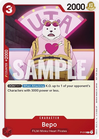 Bepo (One Piece Film Red) #P-019 One Piece Promotion Cards