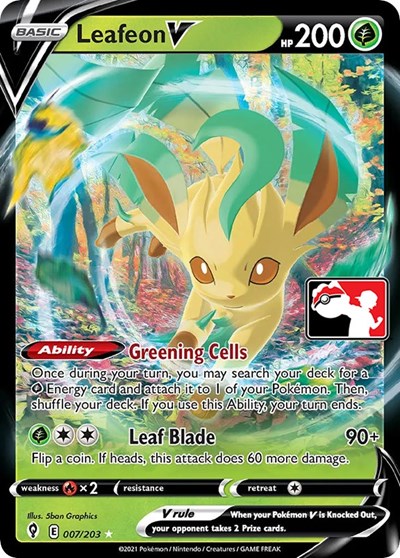 Leafeon V #7 Prize Pack Series Cards
