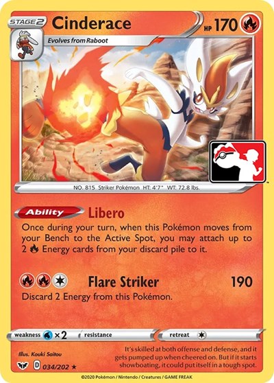 Cinderace #34 Prize Pack Series Cards