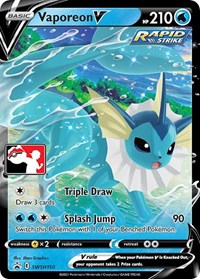 Vaporeon V #SWSH150 Prize Pack Series Cards
