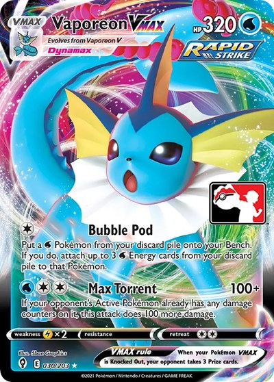 Vaporeon VMAX #30 Prize Pack Series Cards