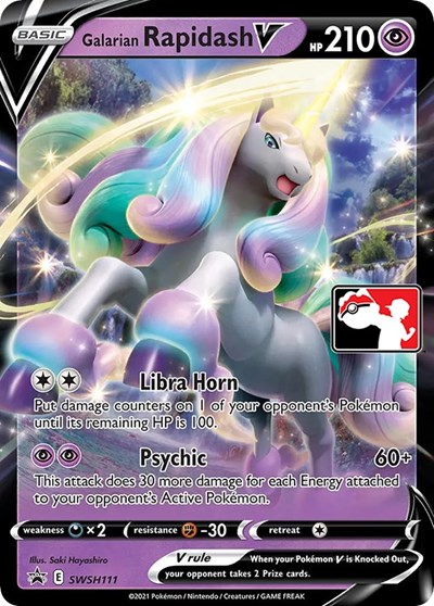 Galarian Rapidash V #SWSH111 Prize Pack Series Cards