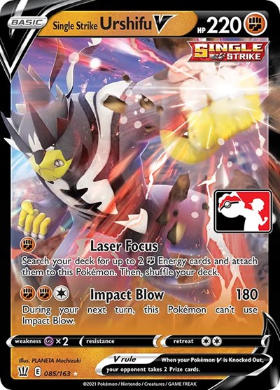 Single Strike Urshifu V #85 Prize Pack Series Cards