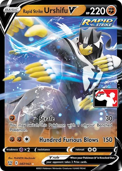 Rapid Strike Urshifu V #87 Prize Pack Series Cards