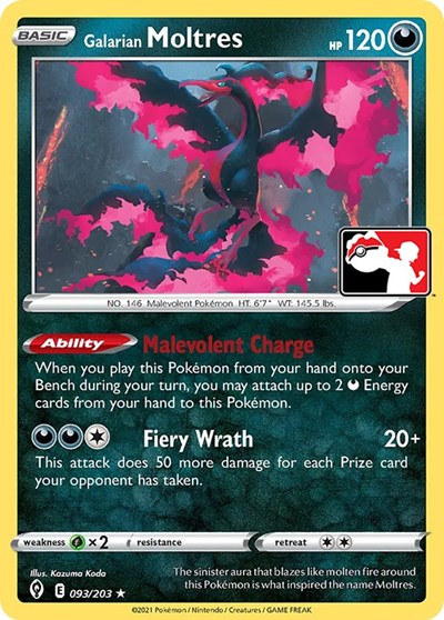 Galarian Moltres #93 Prize Pack Series Cards