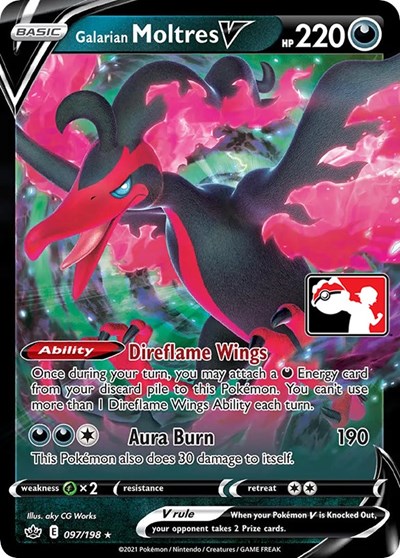 Galarian Moltres V #97 Prize Pack Series Cards