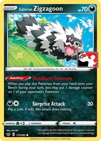 Galarian Zigzagoon #117 Prize Pack Series Cards