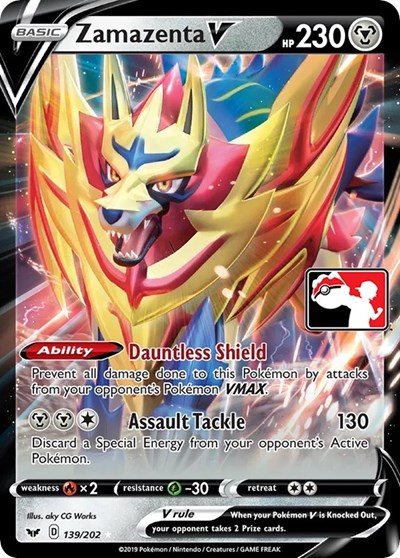 Zamazenta V #139 Prize Pack Series Cards