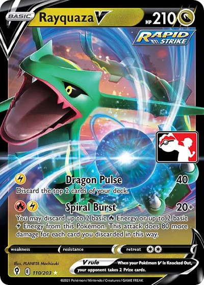 Rayquaza V #110 Prize Pack Series Cards