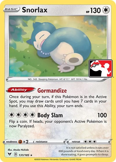 Snorlax Prize Pack Series Cards #131
