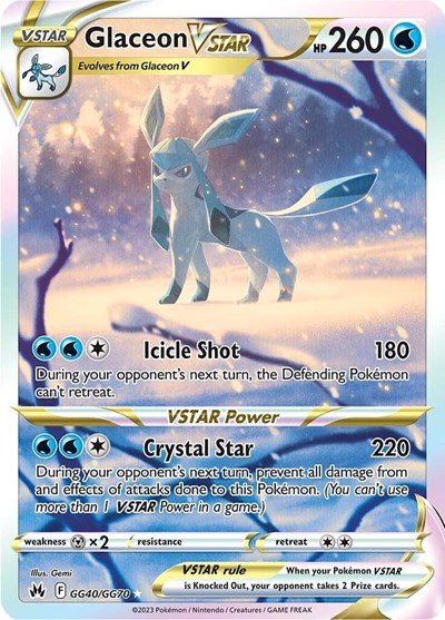 Glaceon VSTAR #GG40 Crown Zenith: Galarian Gallery