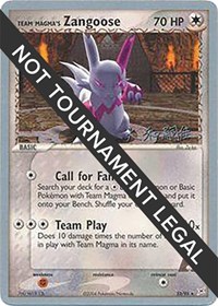 Team Magma's Zangoose - 2004 #23 World Championship Decks