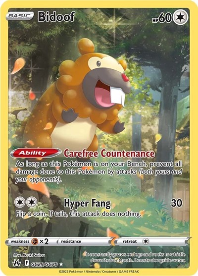 Bidoof #GG29 Crown Zenith: Galarian Gallery
