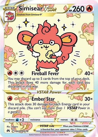 Simisear VSTAR #GG37 Crown Zenith: Galarian Gallery