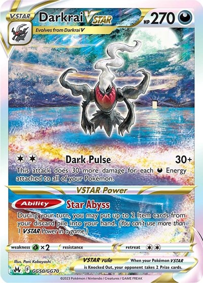 Darkrai VSTAR #GG50 Crown Zenith: Galarian Gallery
