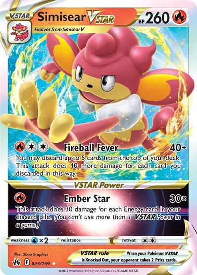 Simisear VSTAR #23 Crown Zenith