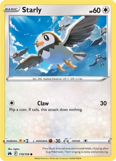 Starly #110 Crown Zenith