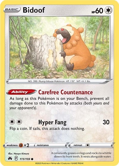 Bidoof #111 Crown Zenith