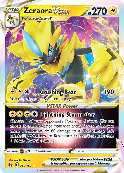 Zeraora VSTAR #55 Crown Zenith