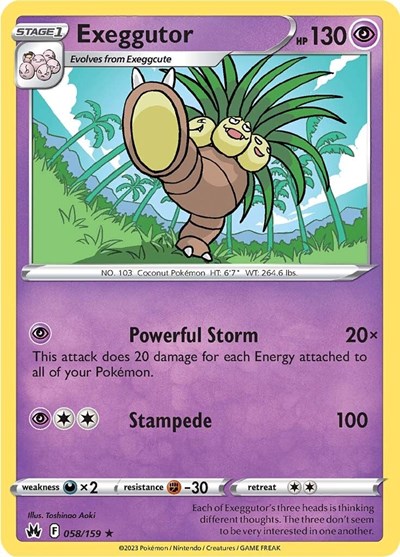 Exeggutor #58 Crown Zenith