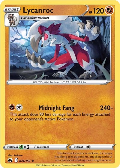 Lycanroc #74 Crown Zenith