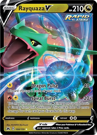 Rayquaza V #100 Crown Zenith