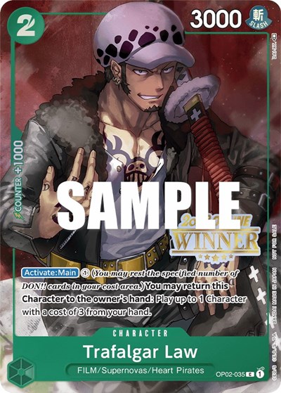 Trafalgar Law (Online Regional 2023) [Winner] #OP02-035 One Piece Promotion Cards