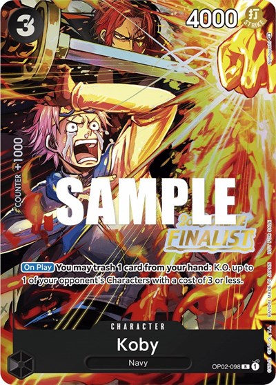 Koby (Online Regional 2023) [Finalist] #OP02-098 One Piece Promotion Cards