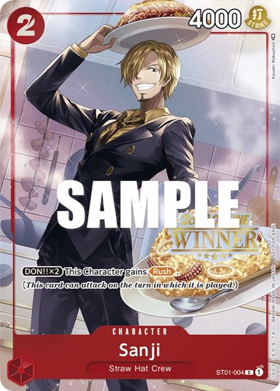 Sanji (Online Regional 2023) [Winner] #ST01-004 One Piece Promotion Cards