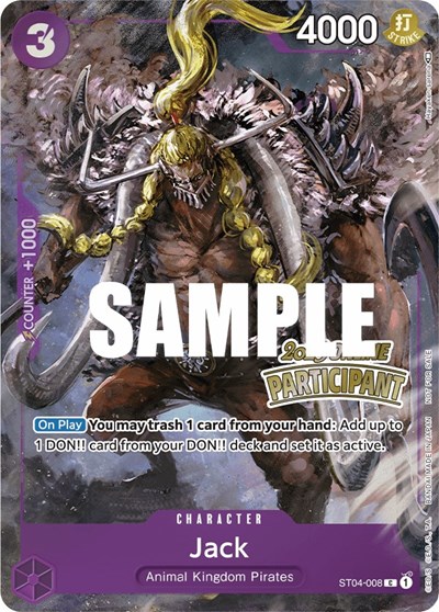 Jack (Online Regional 2023) [Participant] #ST04-008 One Piece Promotion Cards