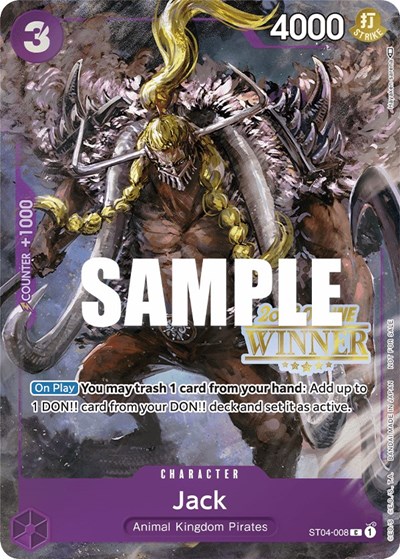 Jack (Online Regional 2023) [Winner] #ST04-008 One Piece Promotion Cards