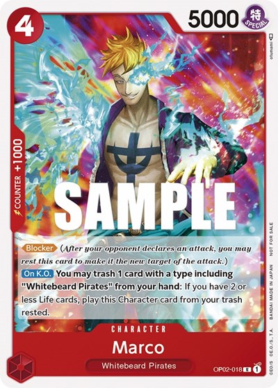 Marco (Promotion Pack 2023) #OP02-018 One Piece Promotion Cards