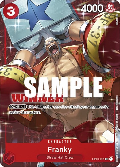 Franky (Tournament Pack Vol. 2) [Winner] #OP01-021 One Piece Promotion Cards